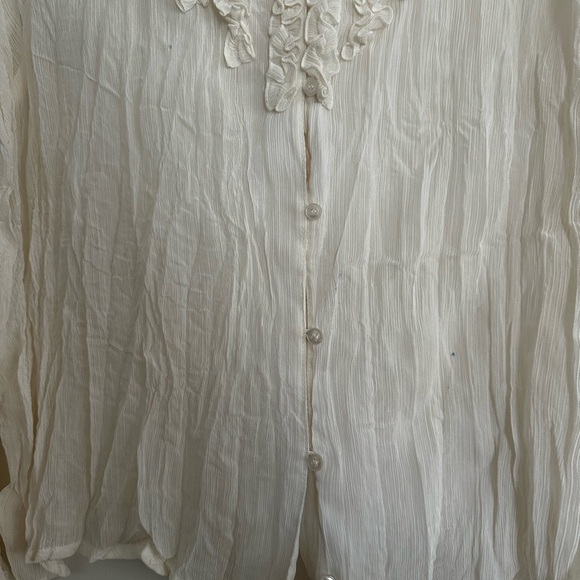 Studio 1940 Blouse Women’s 22/24W Y2K Sheer Ruffle Fairy Ethereal Cottagecore. - Picture 11 of 16